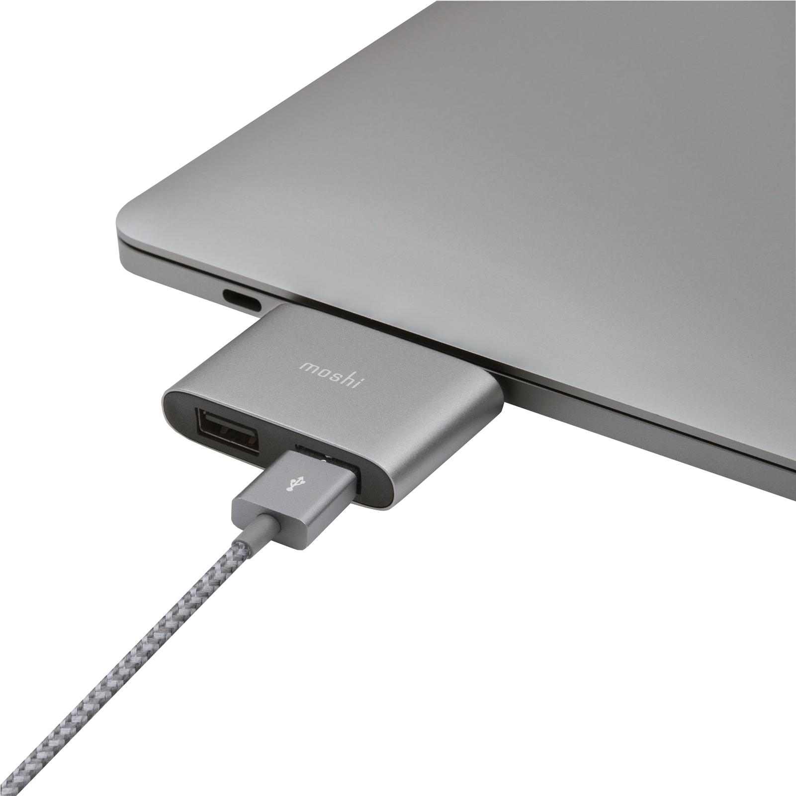 

Кабель для компьютера Moshi USB-C to Dual USB-A серый [99MO084214], USB-C to Dual USB-A