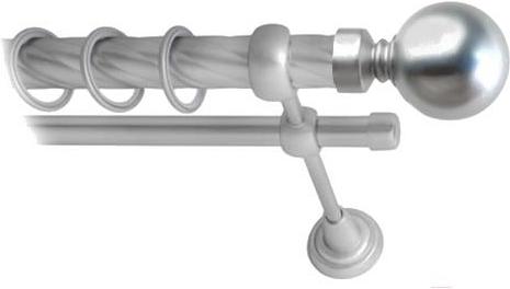 

Карниз Lm Decor Шар большой 059 2р витой 25/16мм 2.4м сатин, Шар большой 059 2р витой 25/16мм 2.4м