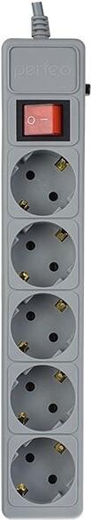 

Сетевой фильтр Perfeo Power Plus 5 Sockets 1.8m PF-PP-5/1.8-G Grey [PF_A4659], Power Plus 5 Sockets 1.8m PF-PP-5/1.8-G