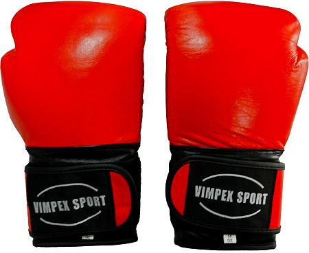 

Боксерские перчатки Vimpex Sport 3034 (2022) 10 OZ без надписей красный