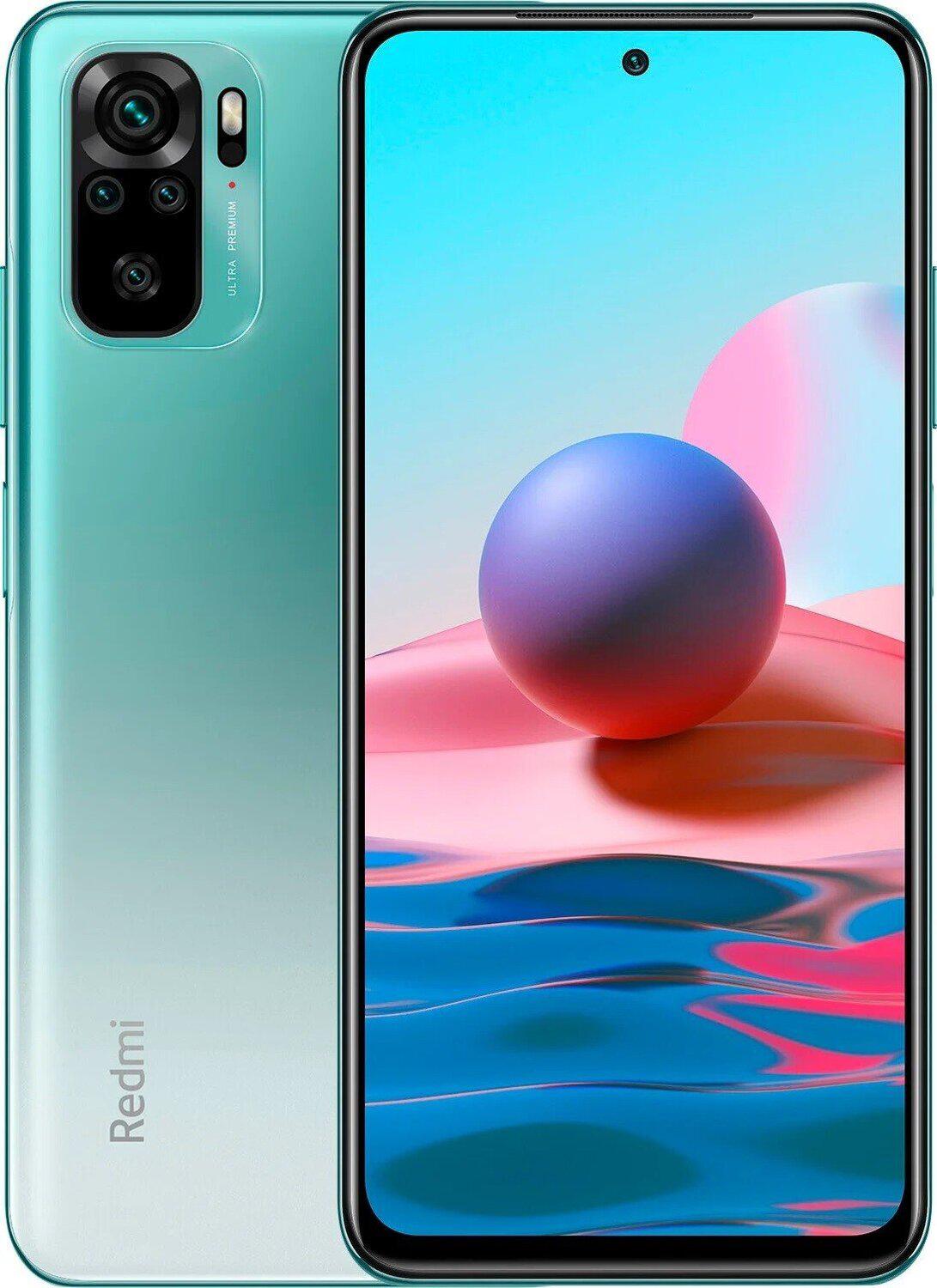 

Мобильный телефон Xiaomi Redmi note 10 4Gb+64Gb M2101K7AG Lake Green [32019], Redmi note 10 4Gb+64Gb M2101K7AG