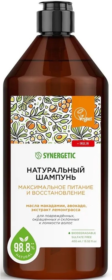 

Шампунь для волос Synergetic Максимальное питание и восстановление 400мл (9801060002)