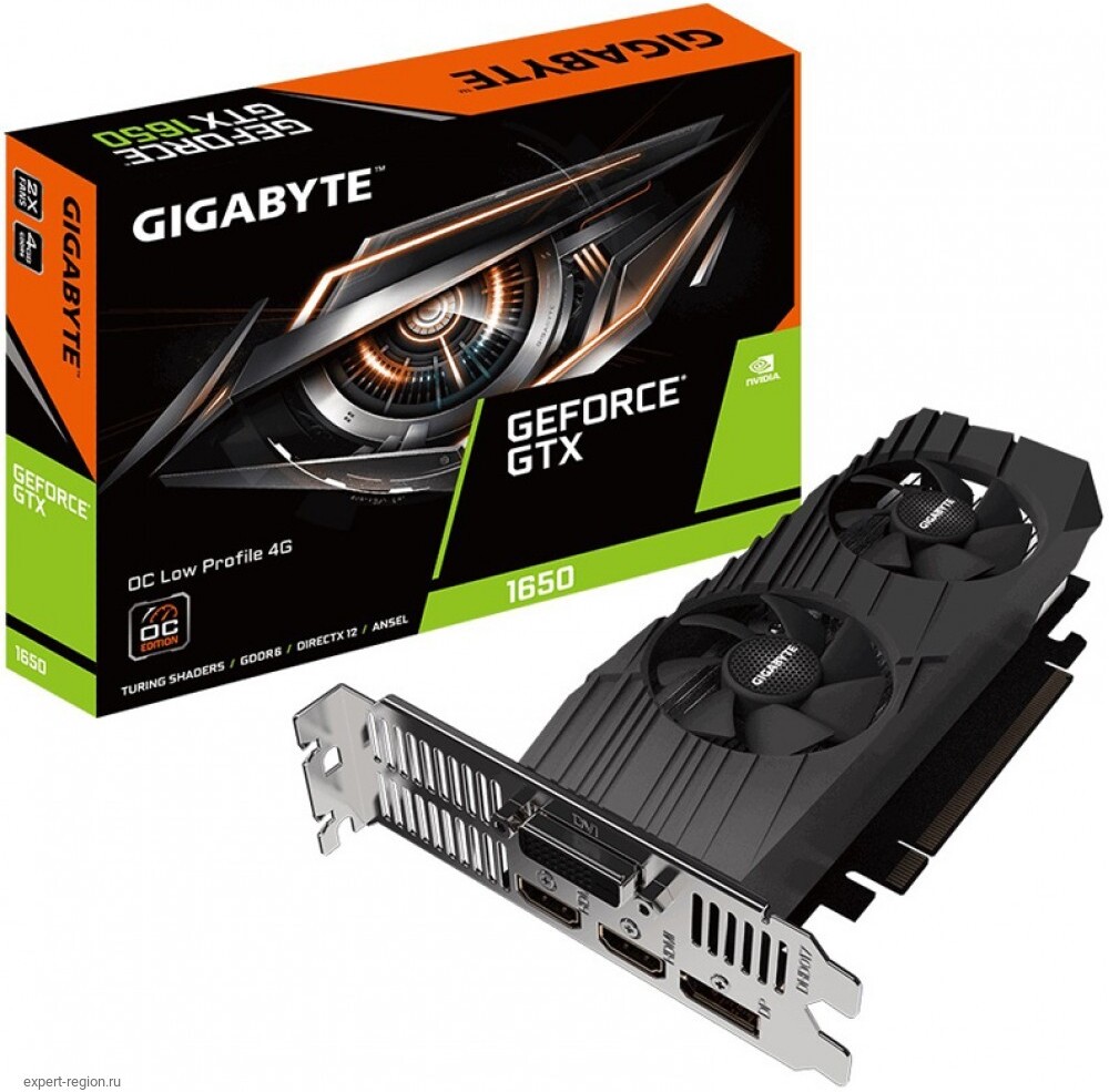 

Видеокарта Gigabyte GeForce GTX 1650 4GB GDDR6 Low Profile (GV-N1656D6-4GL)