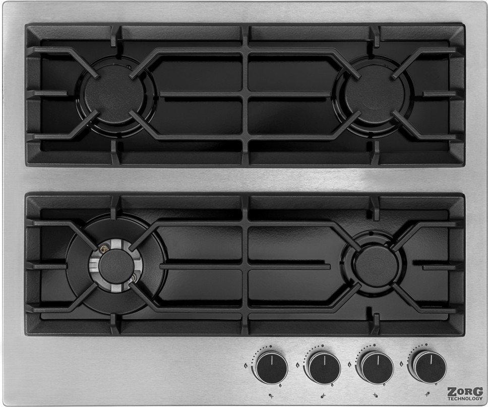 

Варочная панель Zorg Technology NT 121 black EMY + inox, Газовая варочная панель ZorG Technology NT 121 black EMY + inox