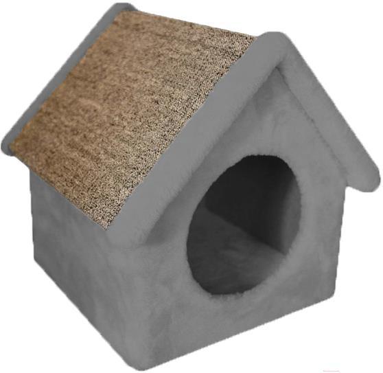 

Когтеточка Cat House Будка 0.38 серый