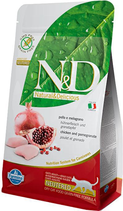 

Корм для кошек Farmina ND Grain Free Cat Chicken Pomegranate Neutered (5кг)