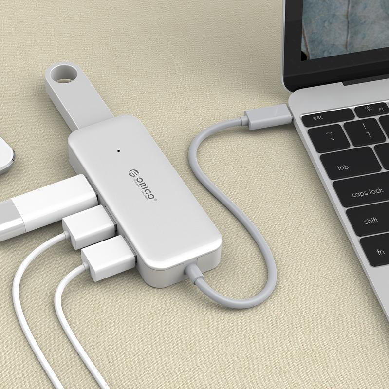 

USB-хаб Orico TC4U-U3 серебристый, TC4U-U3