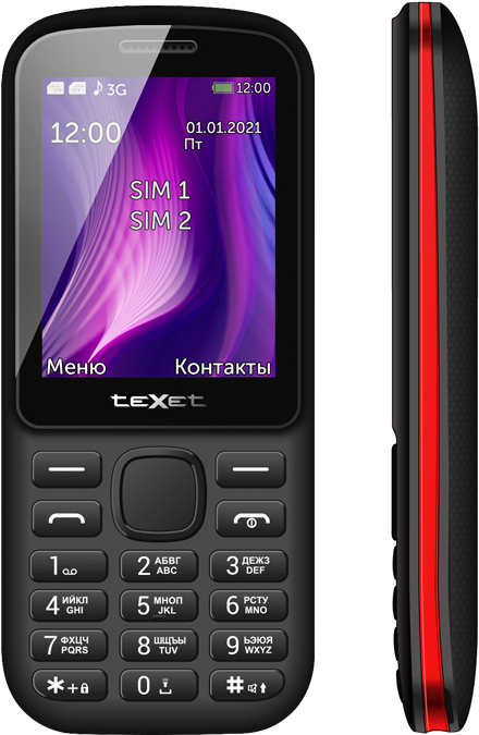 

Мобильный телефон TeXet TM-221 черный/красный (126987), Мобильный телефон Texet TM-221 126987 черный/красный