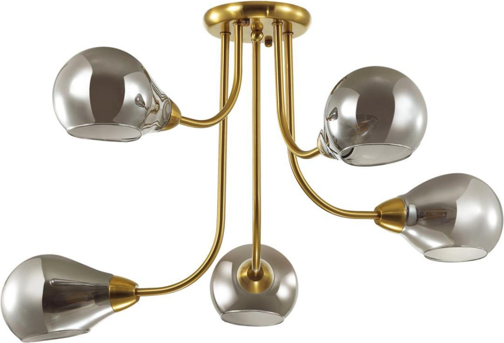 

Люстра на штанге Lumion Mason LN20 052 E14 5*40W 220V античная латунь/дымчатый [4445/5C], Mason LN20 052 E14 5*40W 220V