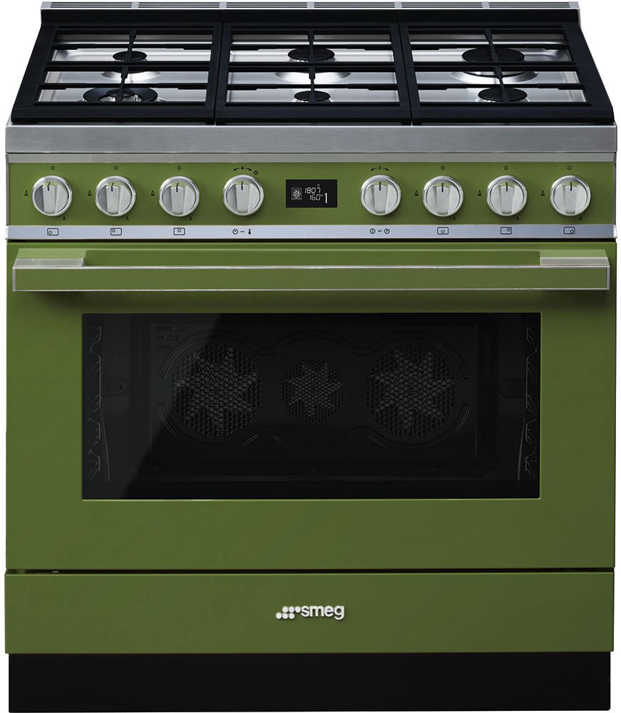 

Плита газовая Smeg CPF9GPOG, Кухонная плита Smeg CPF9GPOG Green