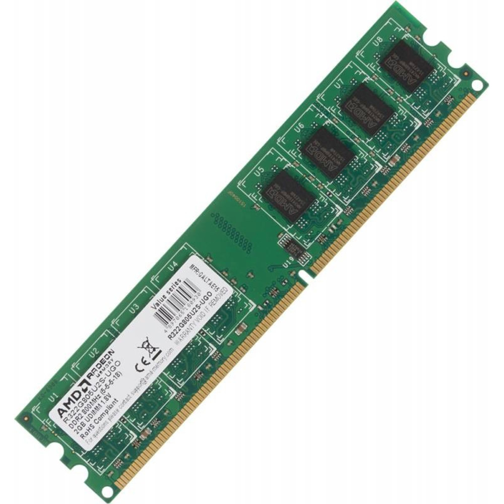 

Оперативная память AMD 2GB DDR2 PC2-6400 [R322G805U2S-UGO], 2GB DDR2 PC2-6400