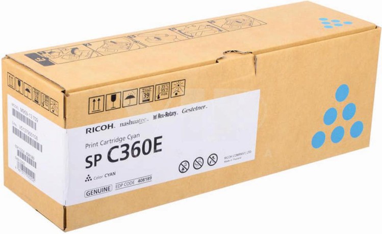 

Картридж Ricoh SP C360E голубой [408189], Картридж Ricoh SP C360E 408189 голубой