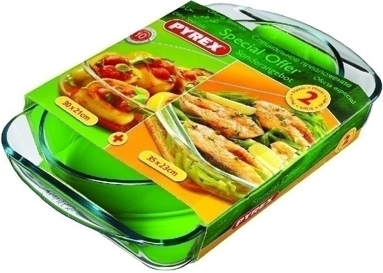 

Форма для выпечки Pyrex Набор 2-х блюд овальное 30*21 и прямоугольное 35*23см [50900S030], Форма для выпечки Pyrex Набор 2-х блюд овальное 30*21 и прямоугольное 35*23см 50900S030