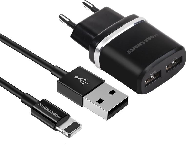 

Сетевое зарядное устройство More choice NC22i Black [NC22IB], NC22i
