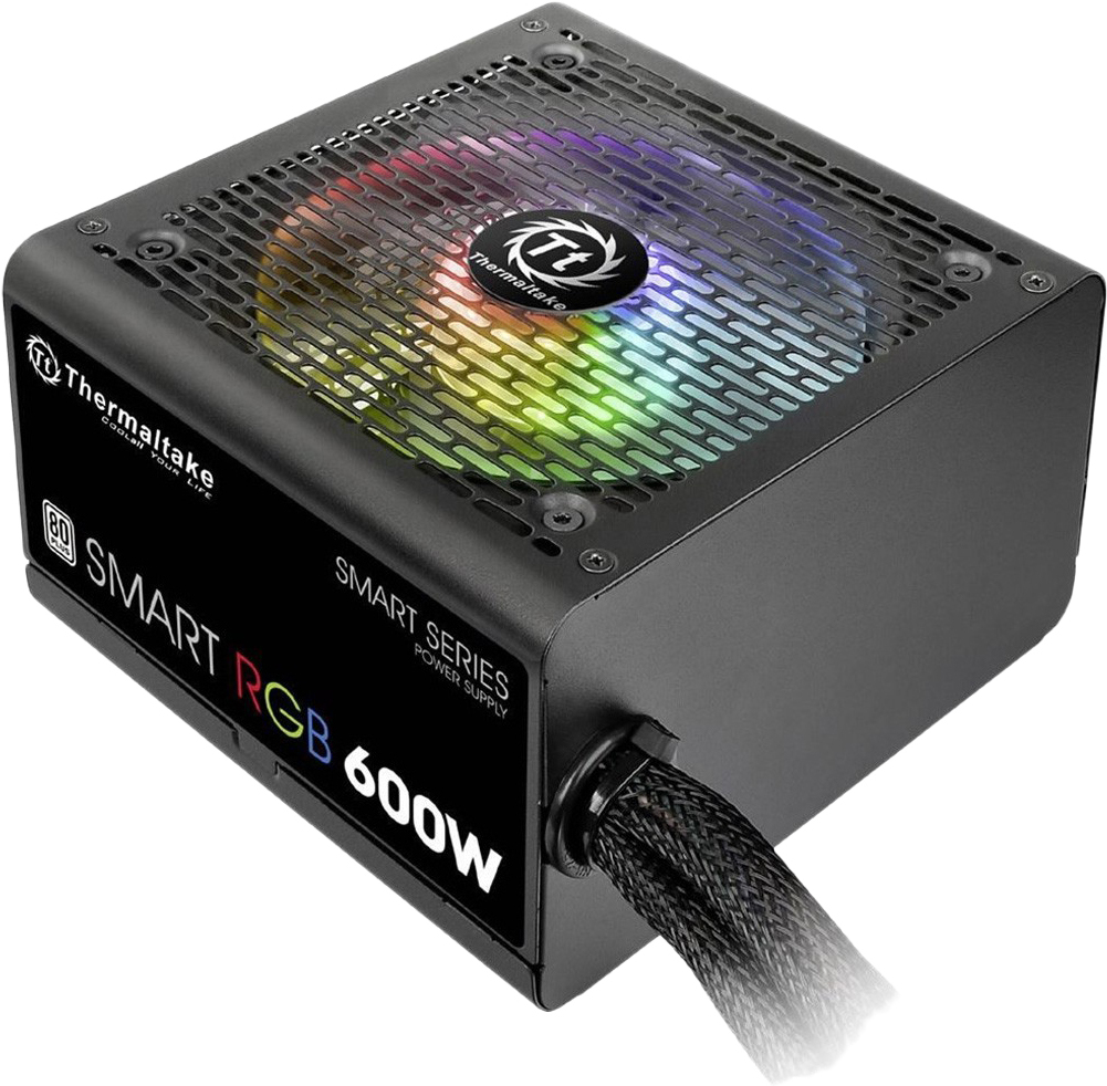 

Блок питания Thermaltake Smart 600W [PS-SPR-0600NHSAWE-1], Блок питания Thermaltake ATX 600W Smart RGB 600 80+