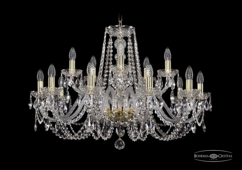 

Подвесная люстра Bohemia Ivele Crystal 1402/10+5/300/G