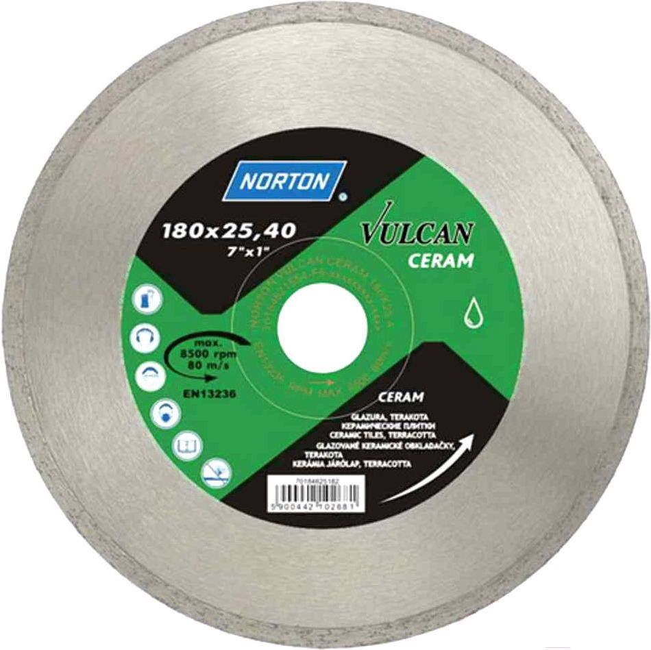 

Алмазный диск Norton 230х22.2 мм по керамике сплошной Vulcan tile [70184625184], 230х22.2 мм по керамике сплошной Vulcan tile