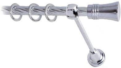

Карниз Lm Decor Гиро 071 1р витой 2.8м хром, Гиро 071 1р витой 16мм 2.8м