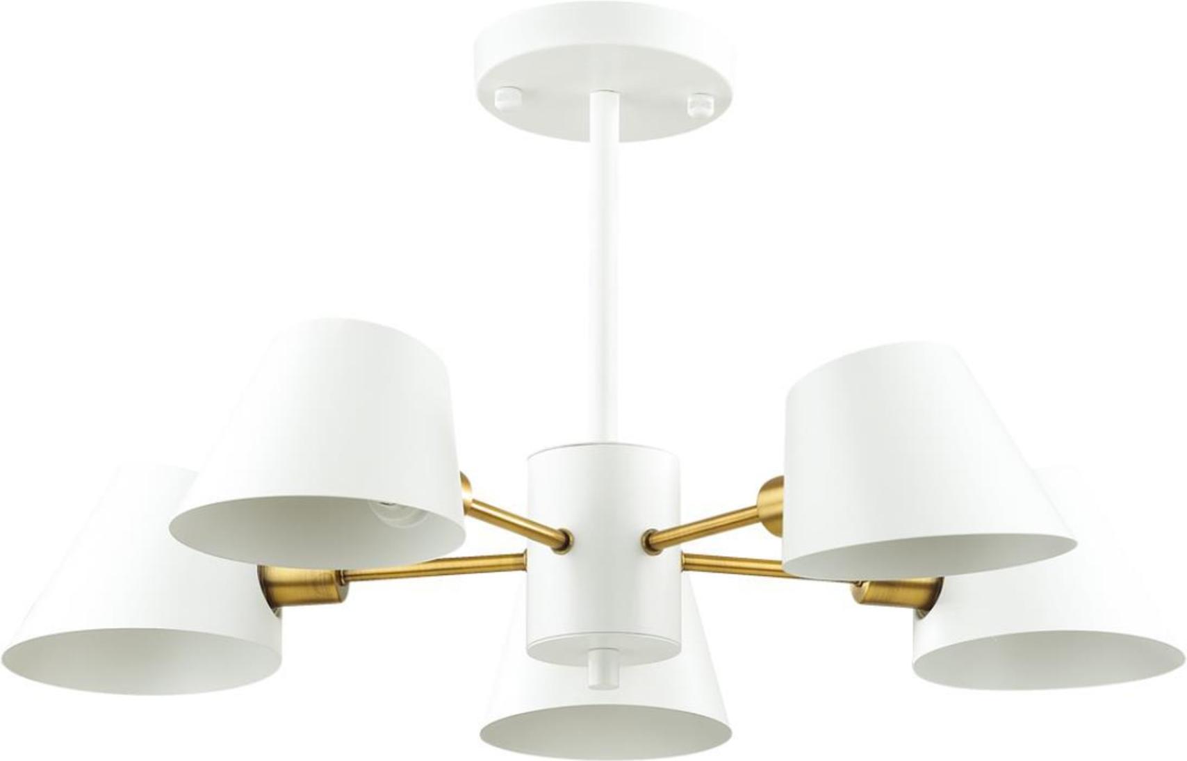 

Люстра на штанге Lumion LN20 054 E14 5*60W 220V KENIA белый/золотой [4465/5C], Люстра на штанге Lumion LN20 054 E14 5*60W 220V KENIA 4465/5C белый/золотой