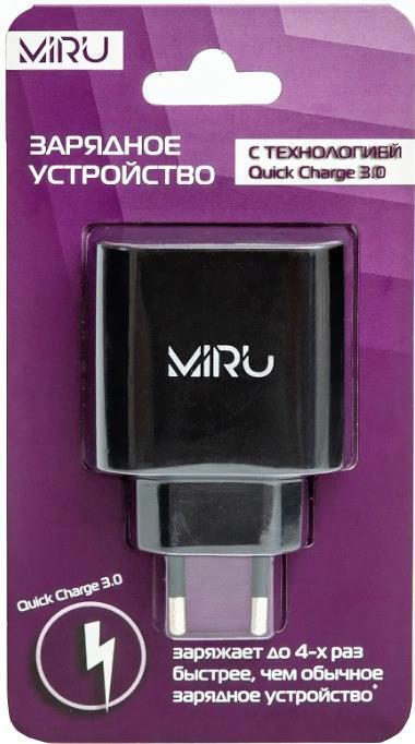 

Зарядное устройство Miru Quick charge черный [5025], Сетевое зарядное устройство Miru Quick charge 5025 черный