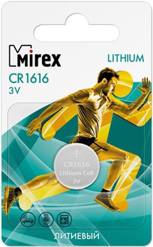 

Батарейка Mirex CR1616 4 шт [23702-CR1616-E4], Батарейка Mirex CR1616 4 шт 23702-CR1616-E4