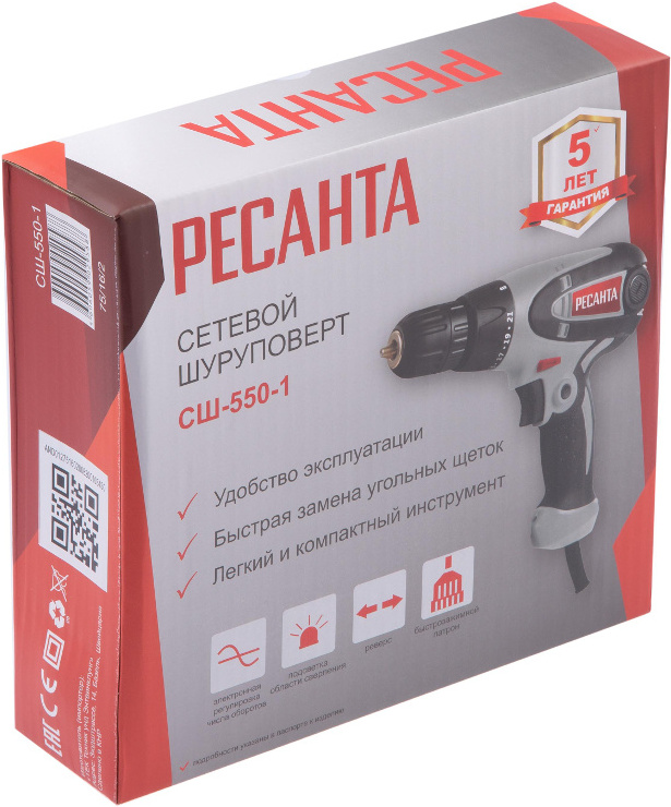 

Дрель-шуруповерт Ресанта ДА-20-2ЛК кейс (75/14/11)