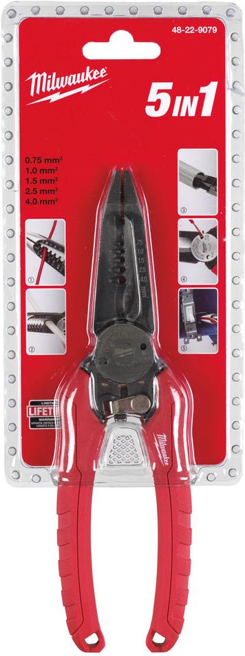 

Кусачки Milwaukee 48229079, Кусачки Milwaukee Комбинированные для зачистки проводов 6в1 Wire Stripping Pliers 1шт 48229079