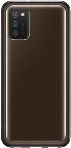 

Чехол для телефона Samsung Galaxy A02s Soft Clear Cover черный [EF-QA025TBEGRU], Galaxy A02s Soft Clear Cover