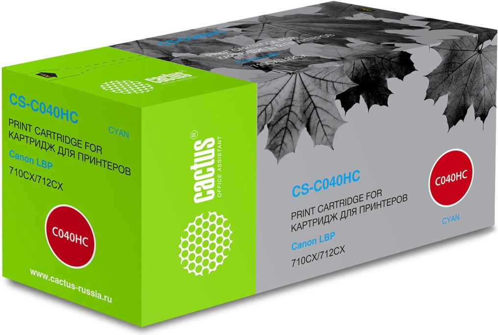 

Картридж для принтера и МФУ CACTUS CS-C040HC Cyan, Картридж Cactus CS-C040HC Cyan