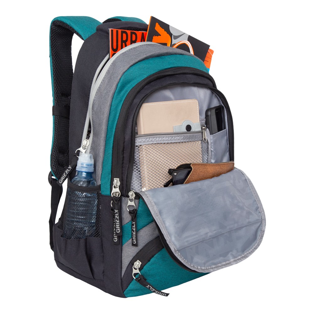 

Рюкзак Grizzly RU-035-2 бирюзовый, RU-035-2