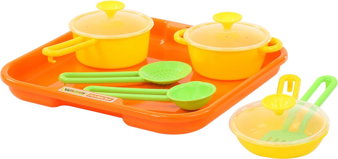 

Набор игрушечной посуды Полесье Поварёнок №1 с подносом / 40732, Игровой набор Полесье Поварёнок №1 с подносом 40732