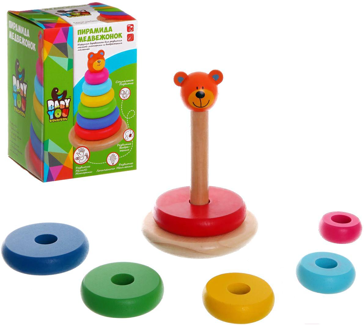 

Игрушка Bondibon Пирамида Мишка, Пирамида Мишка