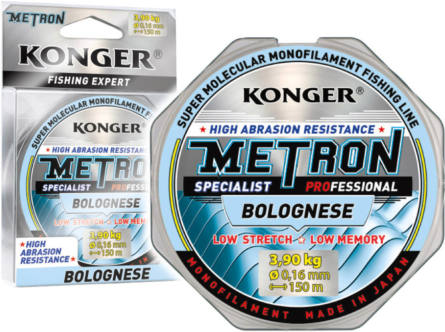 

Леска монофильная KONGER METRON SPECIALIST PRO BOLONESE 150 м 0,16 мм [214150016], Леска монофильная KONGER METRON SPECIALIST PRO BOLONESE 150 м 0,16 мм 214150016