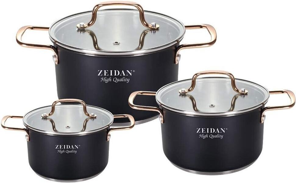 

Столовая посуда, сервировка ZEIDAN Z-50634 6пр, Набор кастрюль ZEIDAN Z-50634
