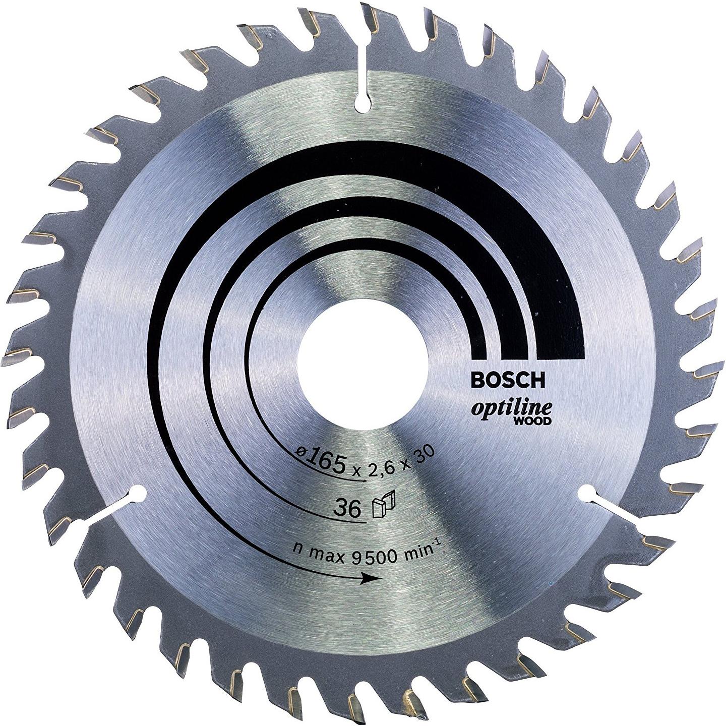 

Диск по дереву Bosch STD WO 165x30-36T 2608640603, 165Х30 36 OPTILINE
