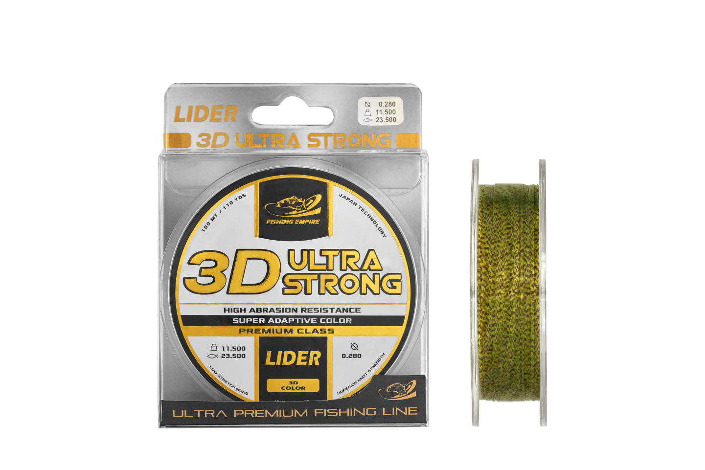 

Леска монофильная Lider 3D ULTRA STRONG 100 м 0,28 мм [3D-028], Леска монофильная Lider 3D ULTRA STRONG 100 м 0,28 мм 3D-028