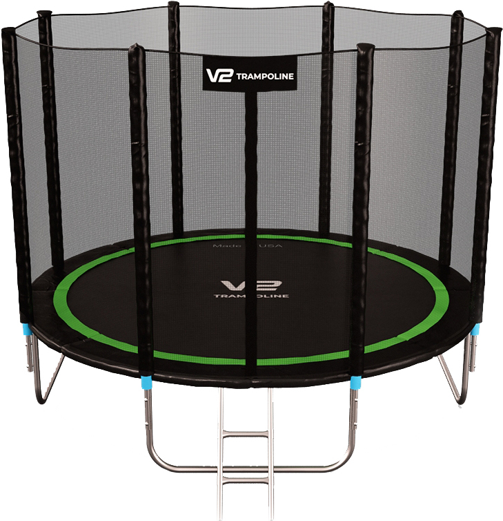 

Батут V2 Trampoline 312см 10ft Greenline 4 опоры черный/зеленый