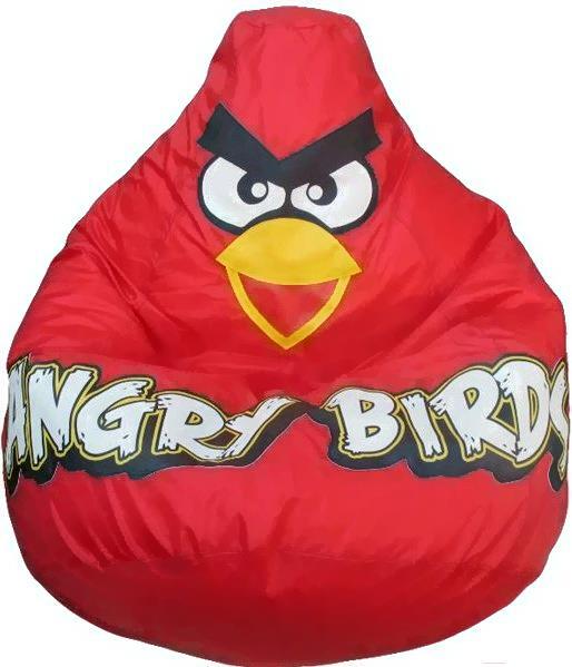 

Кресло-мешок Flagman Груша Angry Birds Г2.1-044 красный, Бескаркасное кресло Flagman Груша Макси Angry Birds Г2.1-044 красный
