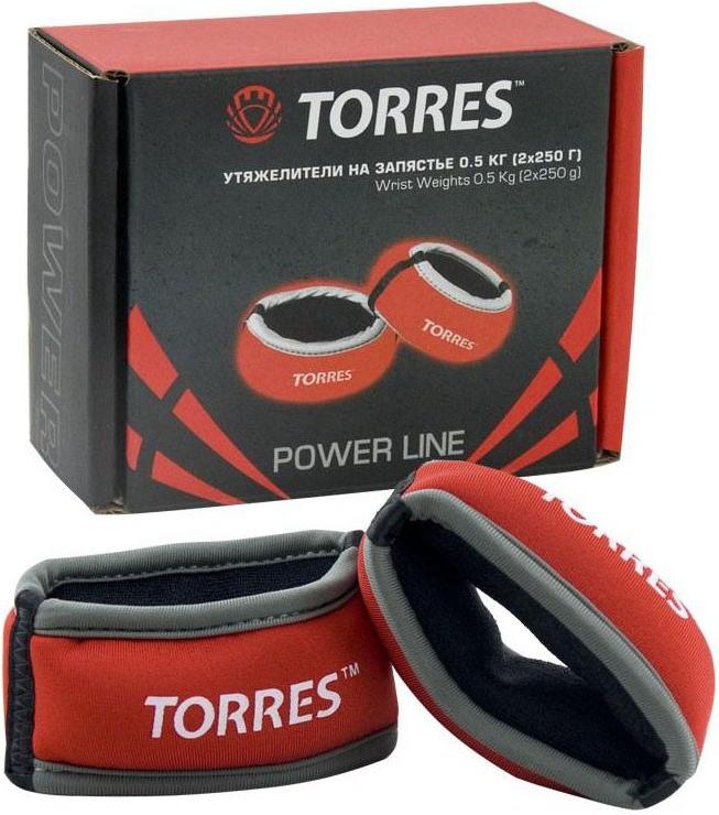 

Комплект утяжелителей Torres 0.5 кг [PL607605], На запястье 0,5 кг. 2х250 г.