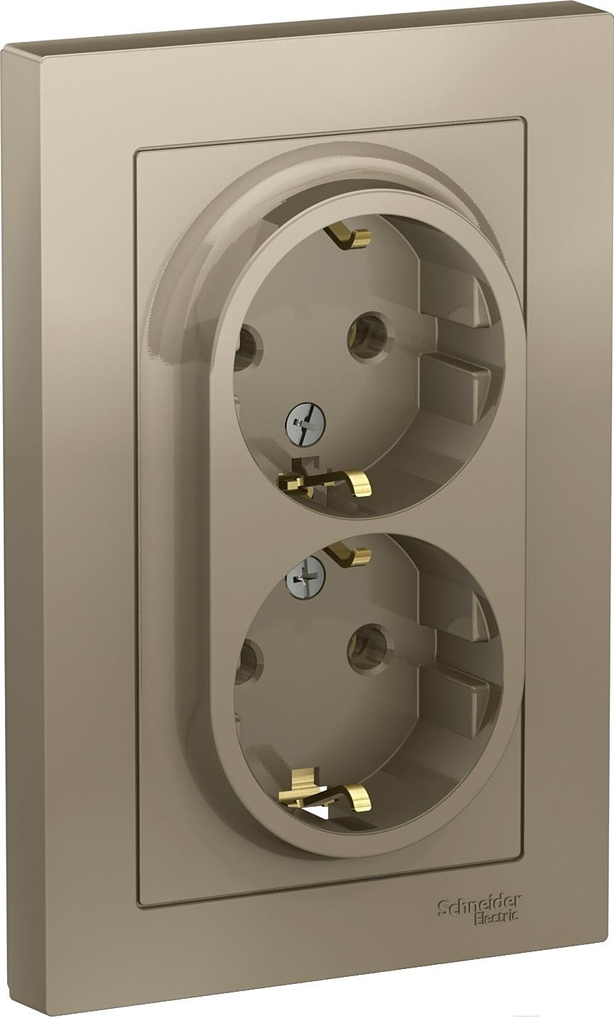 

Розетка Schneider Electric AtlasDesign шампань [ATN000524], Розетка Schneider Electric AtlasDesign ATN000524 шампань