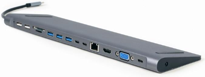 

Кабель для компьютера Cablexpert A-CM-COMBO9-01, Адаптер интерфейсов Cablexpert A-CM-COMBO9-01, USB-C 9-в-1 (Type-C, USB2.0, USB3.1, HDMI, VGA, RJ-45, кардридер, стерео-аудио)