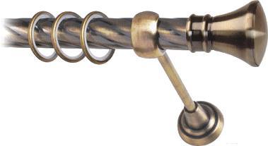 

Карниз Lm Decor Люксор 101 1р витой 25мм 3.6м антик, Люксор 101 1р витой 25мм 3.6м