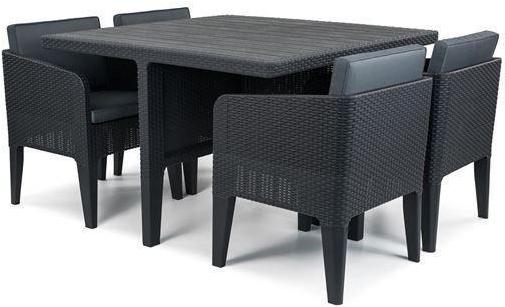 

Комплект мебели Keter Columbia dining set 5 предметов графит