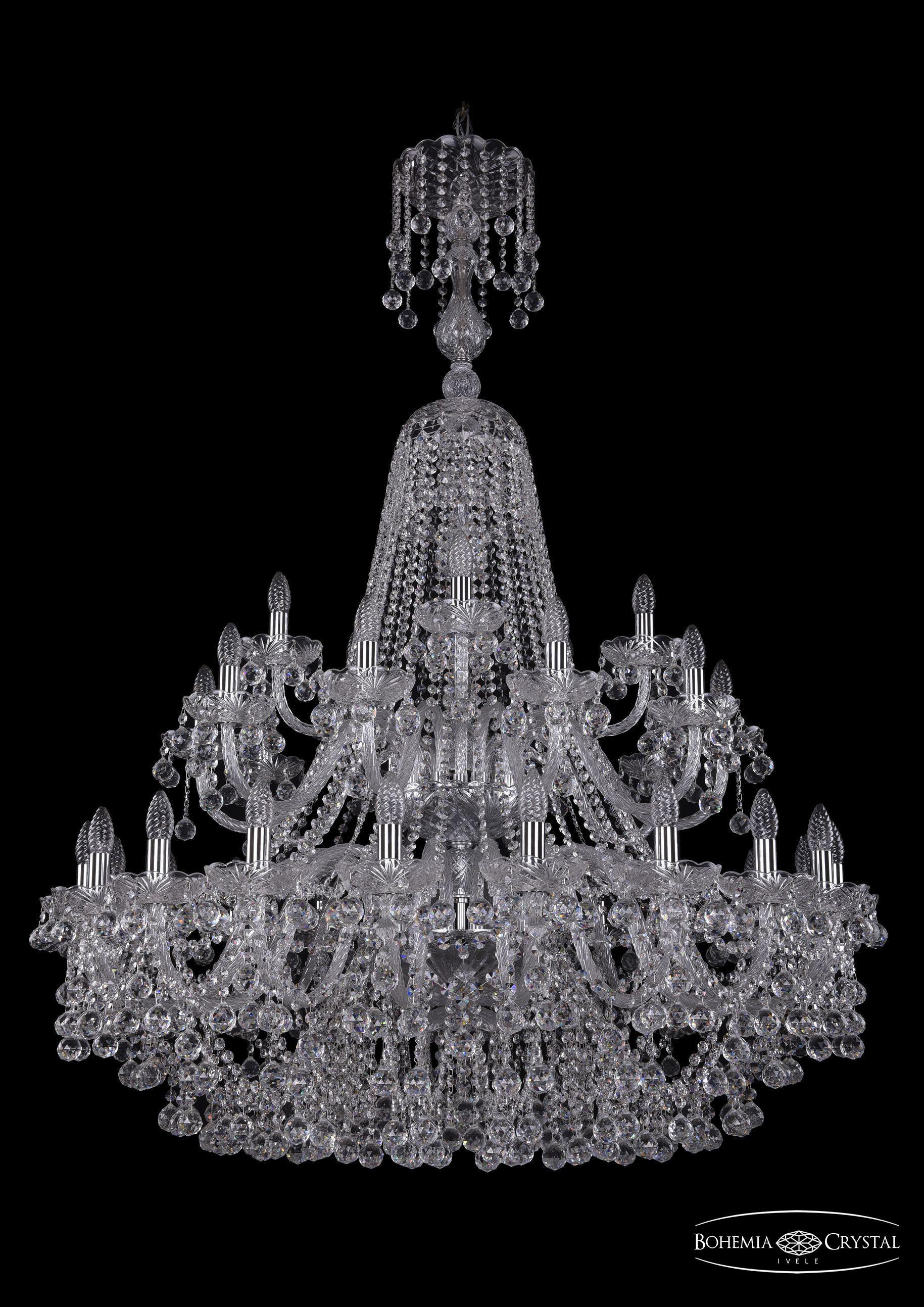 

Подвесная люстра Bohemia Ivele Crystal 1409/20+10+5/400/XL-152/2d/Ni