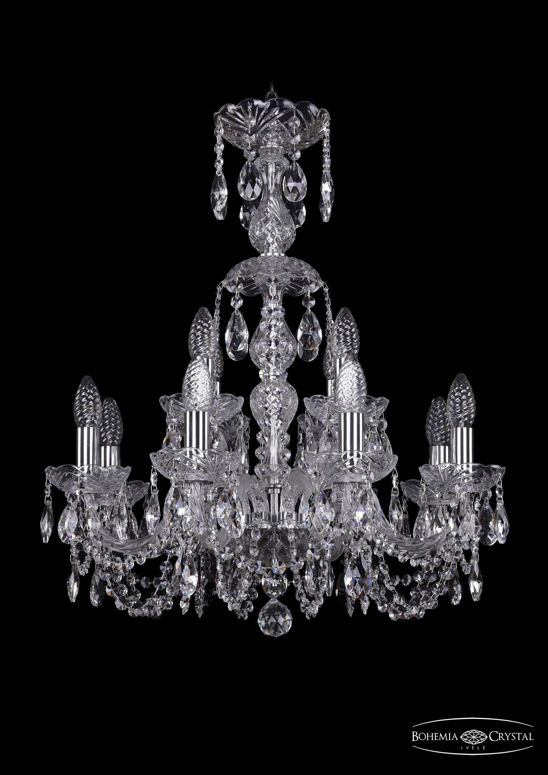 

Подвесная люстра Bohemia Ivele Crystal 1402/8+4/195/XL-64/Ni