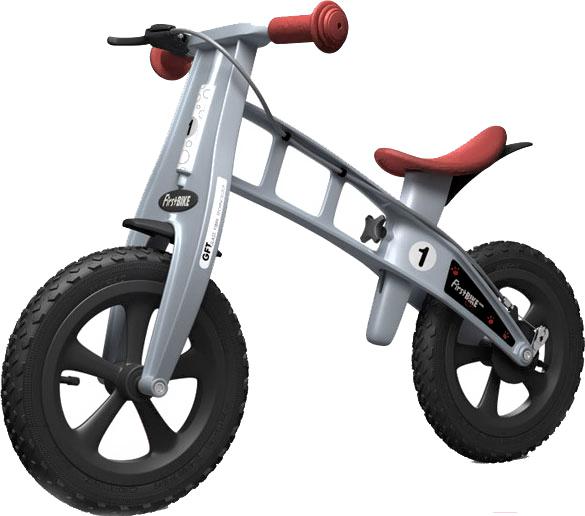

Беговел FirstBIKE Cross с тормозом серебристый, Cross с тормозом