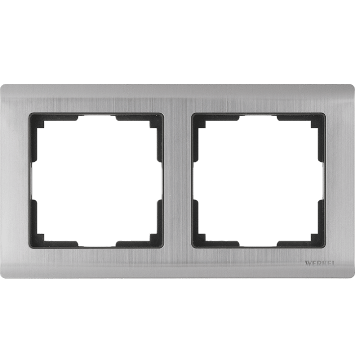 

Рамка для выключателя и розетки Werkel Metallic 2 поста WL02-Frame-02 глянцевый никель [a028860], Metallic 2 поста WL02-Frame-02