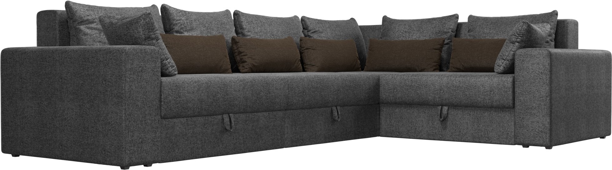 

Угловой диван Mebelico Мэдисон Long 92 правый рогожка серая подушки серый/коричневый, Угловой диван Mebelico Мэдисон Long 92 правый рогожка серый+серый+коричневый