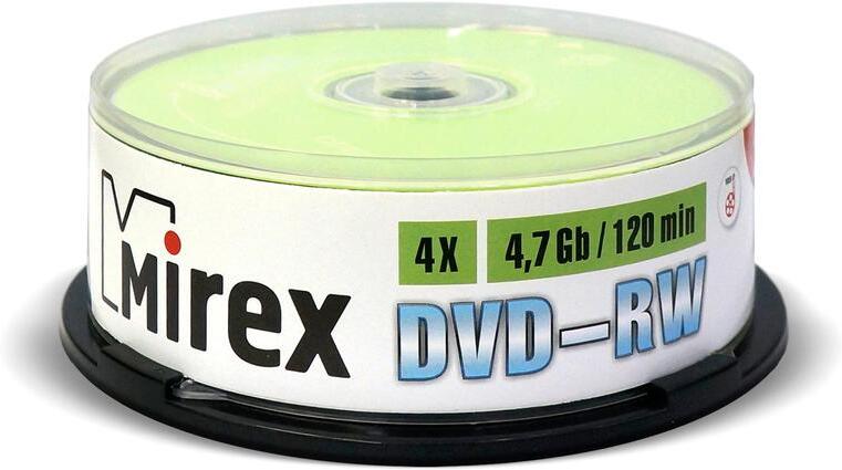 

Оптический диск Mirex DVD-RW 4.7 Gb 4x Cake Box 25 [202530], Оптический диск Mirex DVD-RW 4.7 Gb 4x Cake Box 25 202530