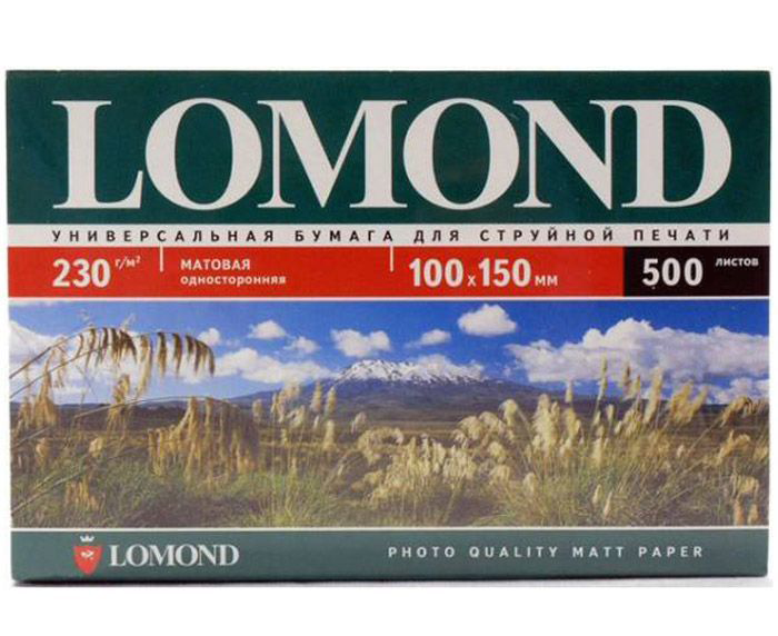 

Фотобумага Lomond Глянцевая 10x15 230 г/кв.м. 500 листов (0102082), Фотобумага Lomond 0102082